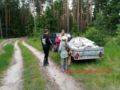 5 июня экоактивисты убирались в лесу (Выкса, 2021)